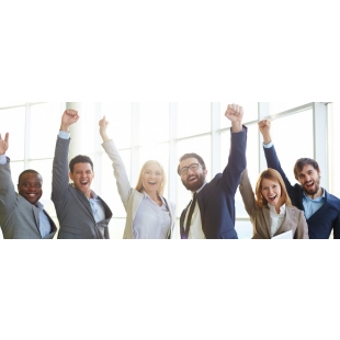 國際商務團隊歡呼，象徵德國公司註冊與企業拓展成功